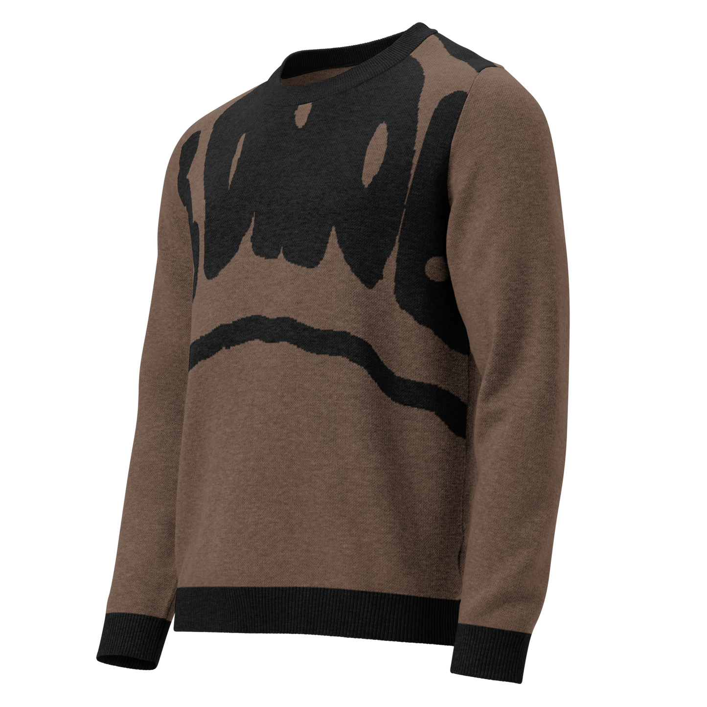 Knitted crew neck sweater