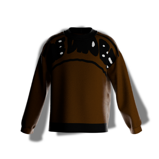 Knitted crew neck sweater
