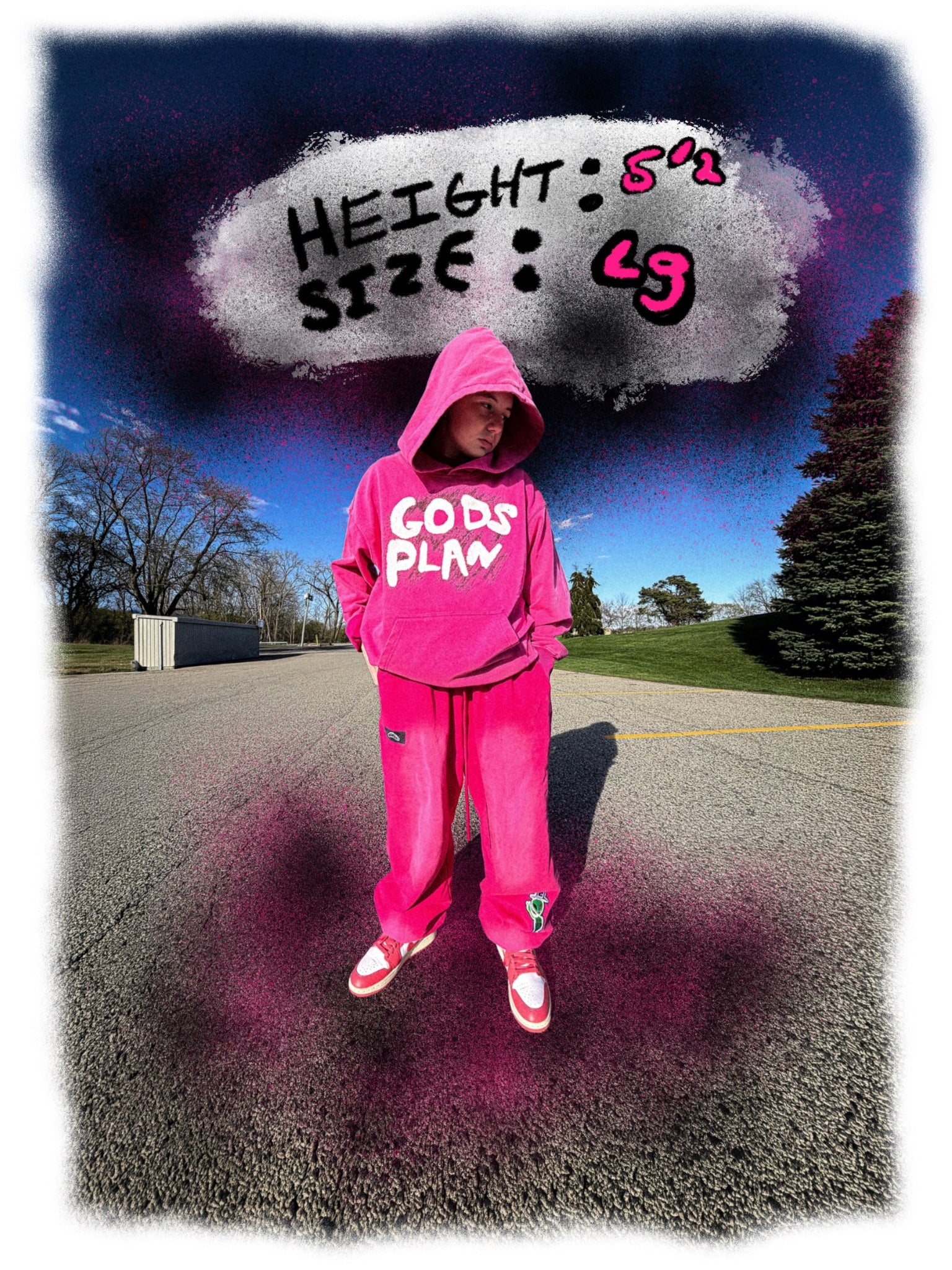 GODS PLAN - Pink Hoodie
