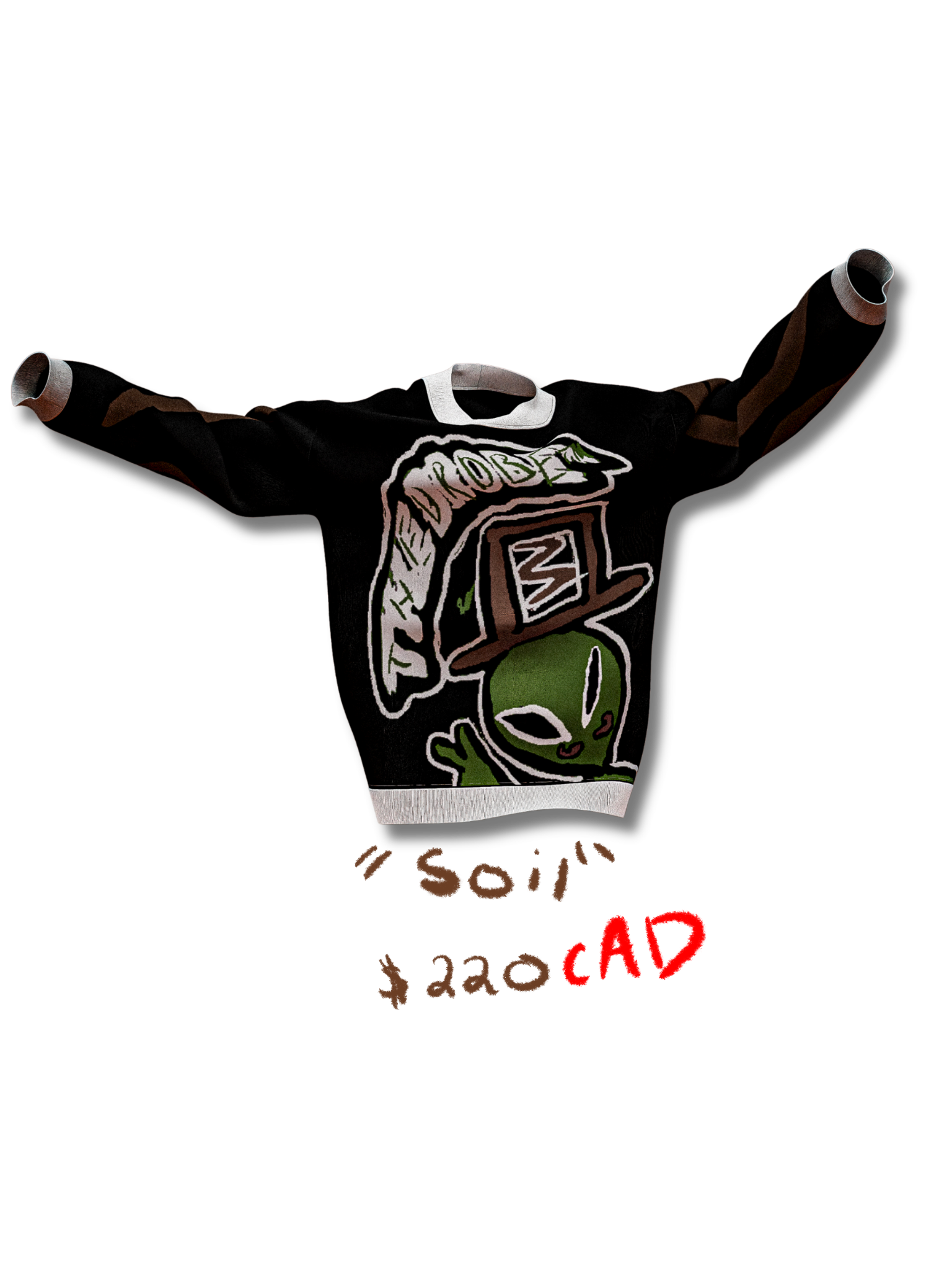 "what's ur wink??" knitted sweat (soil)