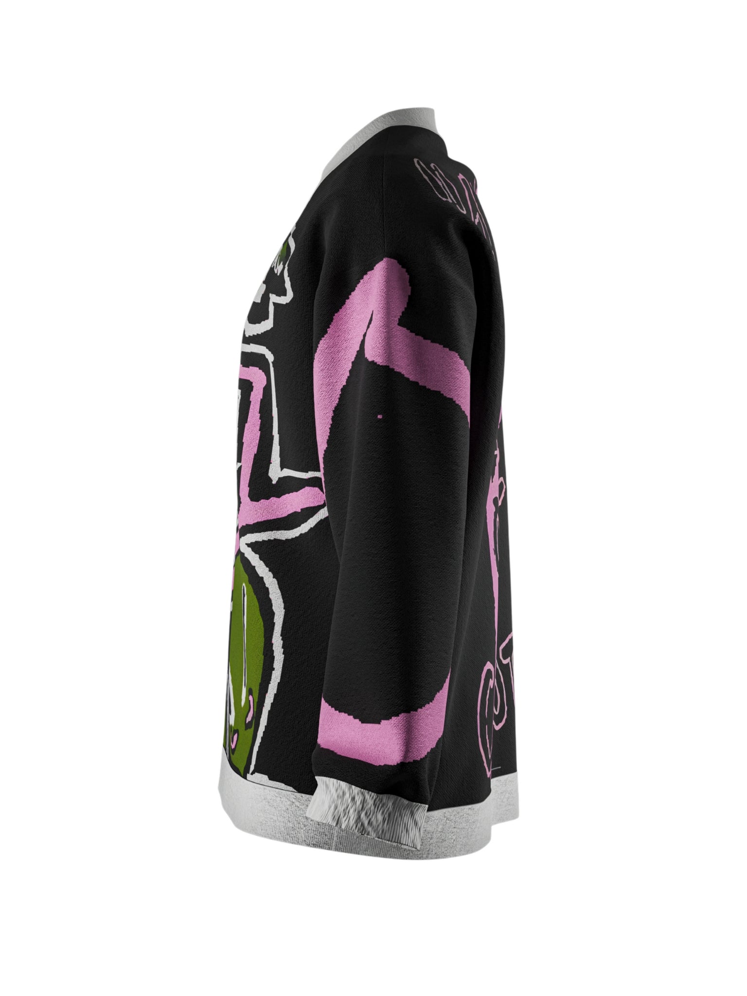 "what's ur wink??" knitted sweat (pink)