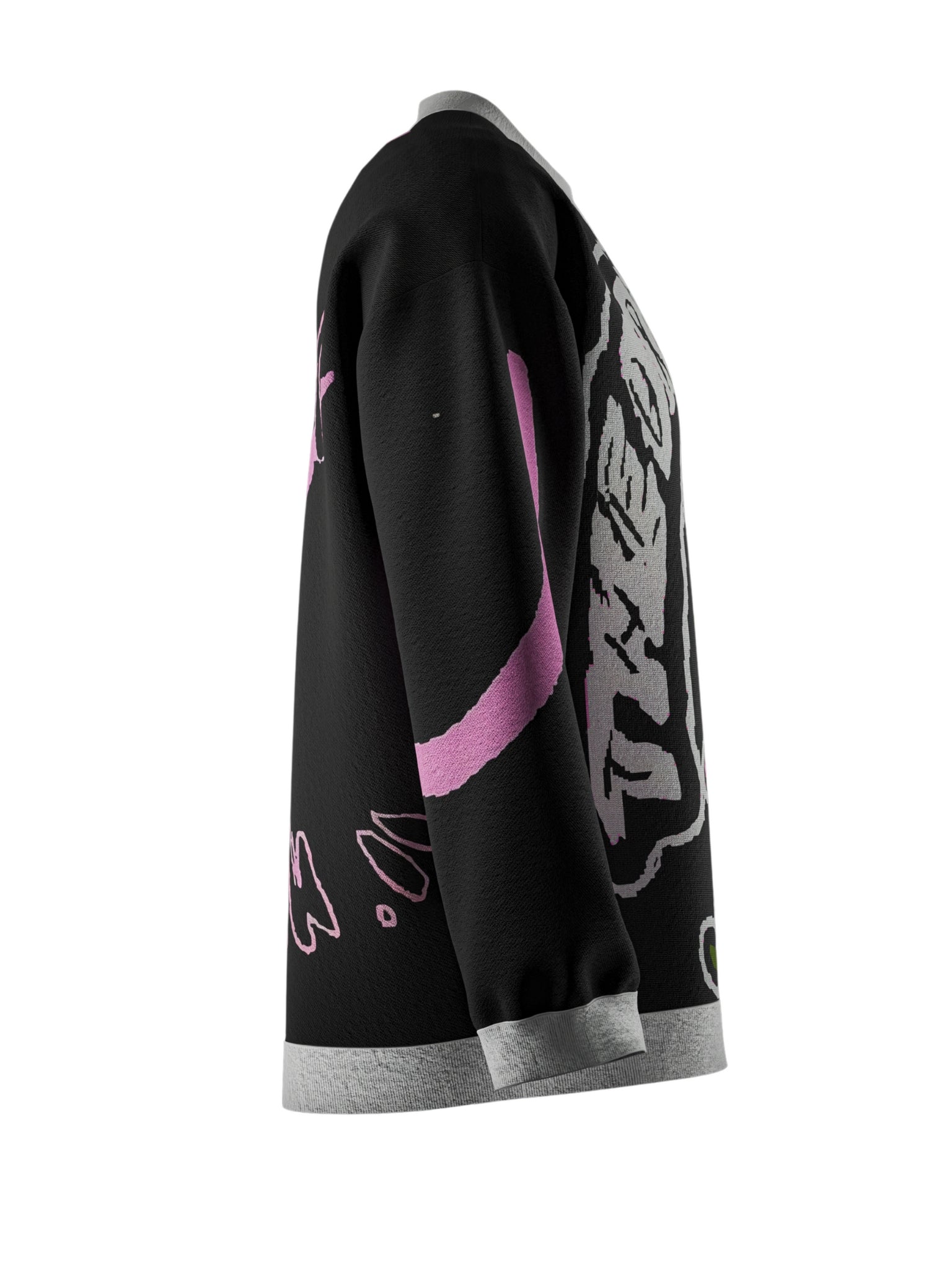 "what's ur wink??" knitted sweat (pink)