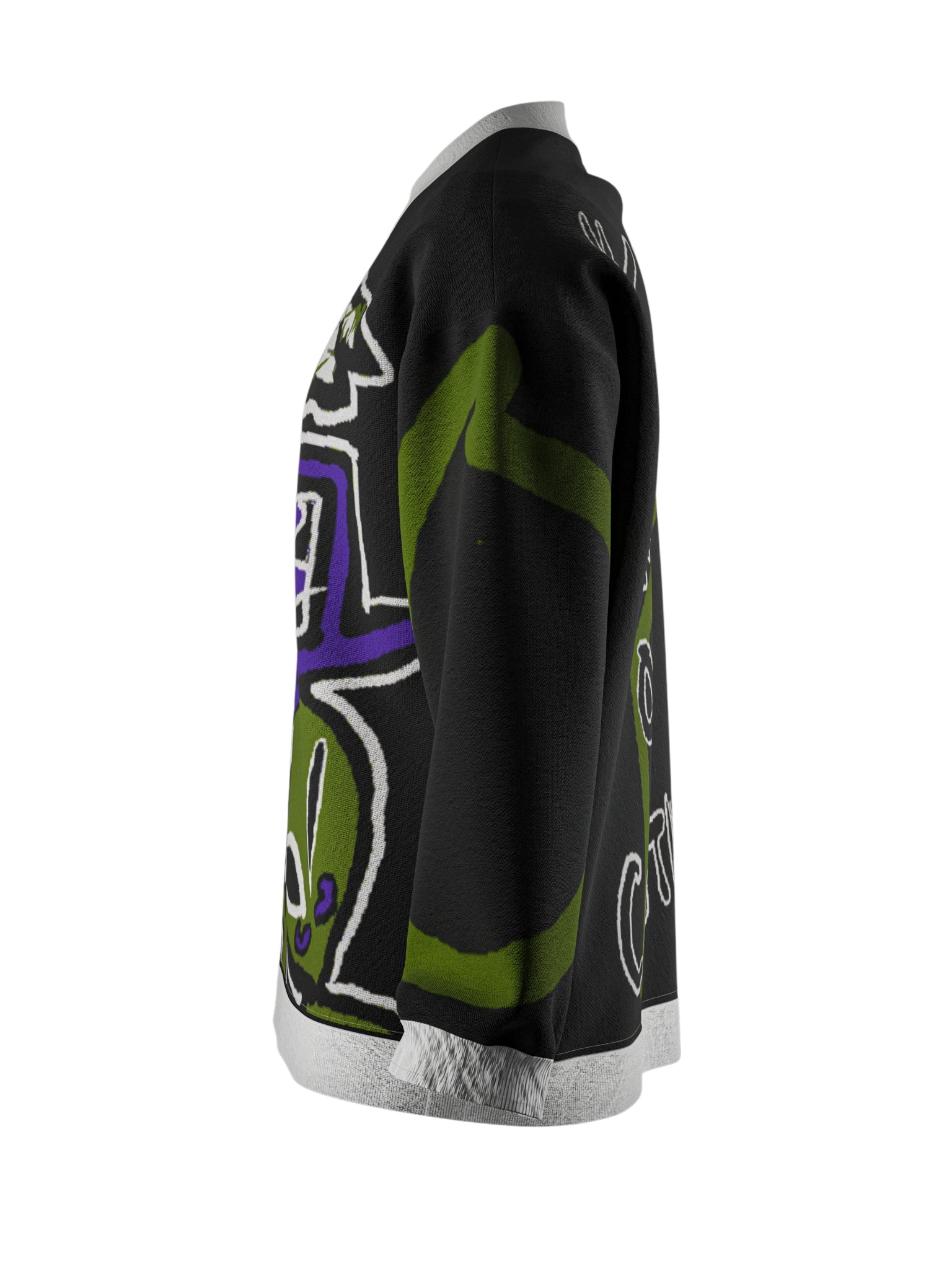 "what's ur wink??" knitted sweat "purple"