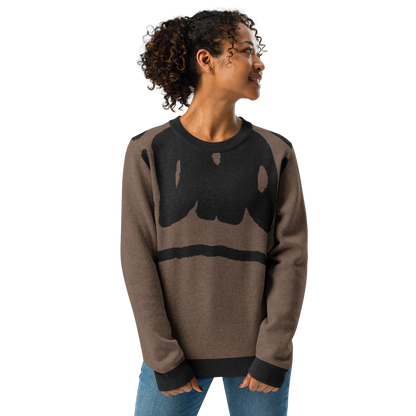 Knitted crew neck sweater