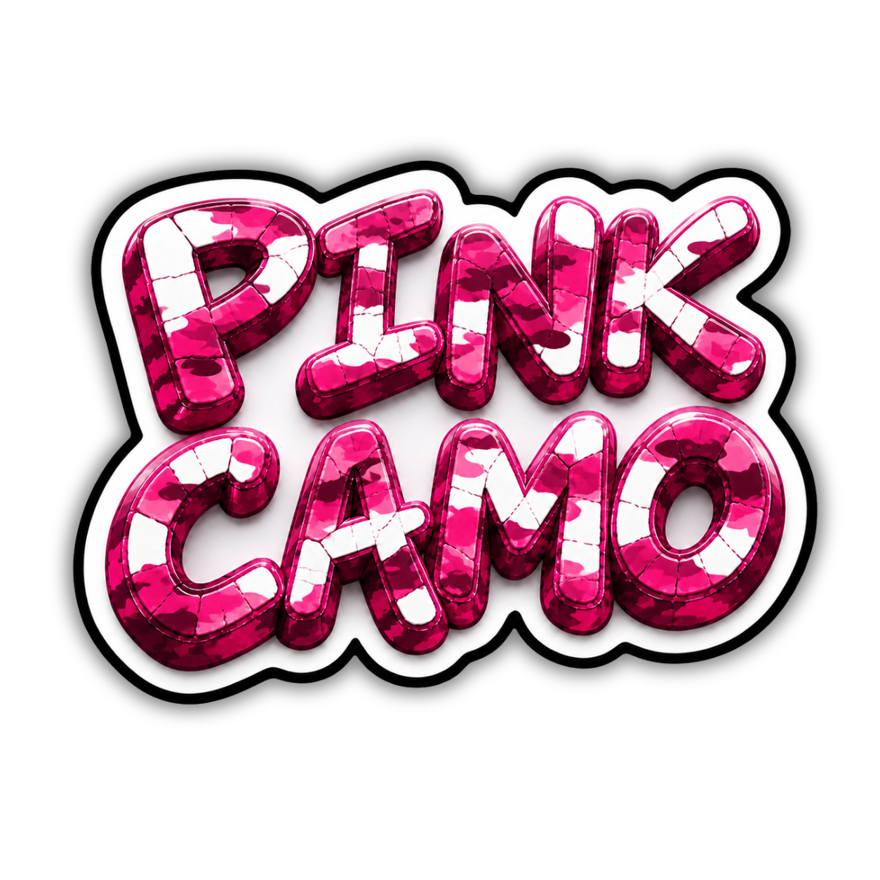 PINK CAMO STICKER